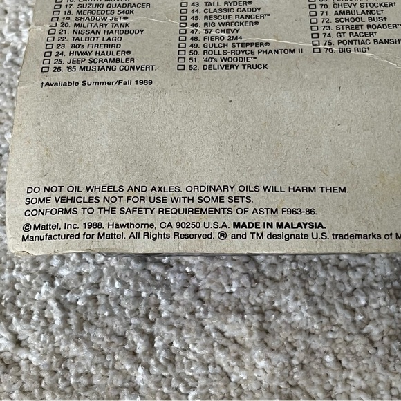 Vintage Hot Wheels Speed Fleet XT-3-1989 Collector’s Series-Collectible-Vtg-NEW - Picture 7 of 8
